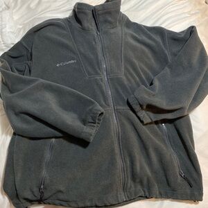 Columbia Charcoal zipper Fleece Jacket! Men’s Large